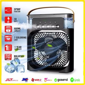 Ac Mini Portable V3 + Kipas & LED 600ml KIPAS Angin PENDINGIN MINI AC PORTABLE AIR COOLER