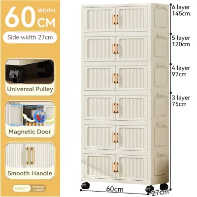 50CM-95CM Larger Multipurpose Double Sided Opening Storage Cabinet Foldable/Stackable Storage Box (Multiple Sizes)
