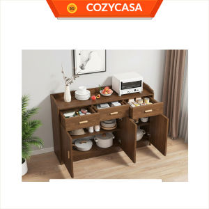 【COZYCASA】Modern Dust-proof Cupboard Cutlery Storage Cabinet Large-capacity Multi-layers Side Cabinet