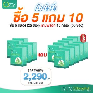 (ของแท้) Ozy DTX Chlorophyll โอซี่ ดีท็อกซ์ คลอโรฟิลล์ หนิง ปณิตา ดีท็อกซ์ ลำไส้ ดีท็อกซ์ ไฟเบอร์ ซื้อ 5 แถม 10