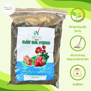 Đất sạch đa dụng Nam Việt chuyên trồng rau hoa cây cảnh - Bao 05 dm3
