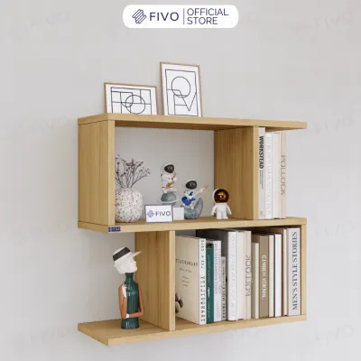 Kệ Sách Gỗ Treo Tường FIVO FB44 Đa Năng Thiết Kế Âm Tường Chất Liệu Gỗ Dày Chống Ẩm Dễ Dàng Lắp Ráp