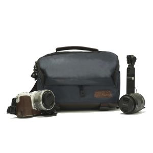 Tas Selempang Pinggang Waterproof Zoom Series Sling Bag Kamera Lensa DSLR Mirrorless TK09 Navy