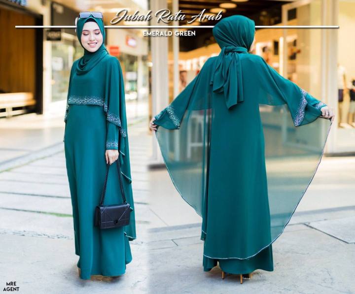 Jubah on sale emerald green