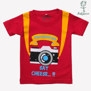 Kaos Anak Laki Laki Seri Profesi Fotografer Bahan Katun untuk Anak Usia 1-6 Tahun dan Balita