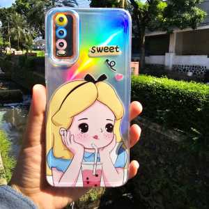Case Hologram Fashion ( PRINCES ) OPPO A5S A15 A57 2022 A58 4G Casing Hologram Aurora Markas Kesing