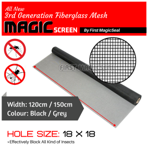 1stMagicSeal - (Net Only) 3rd Generation MagicScreen Fiberglass Mosquito Mesh Jaring Nyamuk Tingkap/Pintu