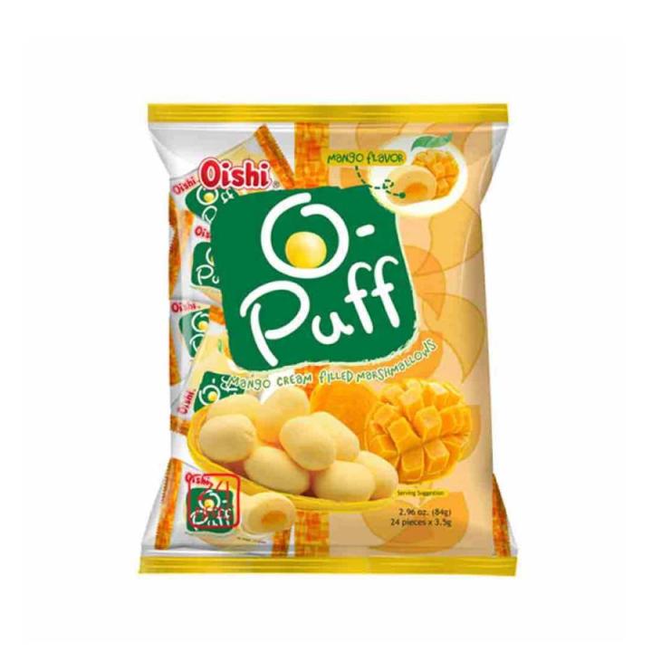 Oishi O-Puff Mango Cream Filled Marshmallow (24 x 3.5g) | Lazada PH