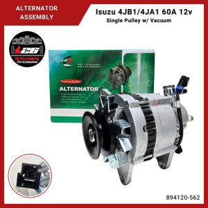 Isuzu 4JB1 4JA1 Alternator Assembly 60A 12v 894120-562  Single Pulley with Vacuum K-HYBRID