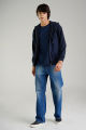 Mc jeans เสื้อกันหนาว ฮู้ดดี้ Unisex แขนยาว สีกรม MJHZ209. 