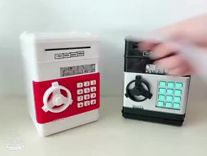 BuzzTechElectronicPiggyBankATMMoneySafeSoundEffectStrongboxHomeATMMachineMusicCoinBankSavingsTube