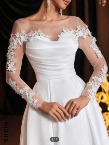Customzied Lace Wedding Top Soft Tulle Full Sleeves Sheer Bride Jacket Bridal Shrug Women Capes Accessory2026