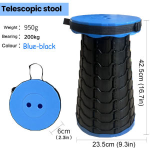 LOOGU Outdoor Lightweight Simple Compact Fishing Telescopic Stool Portable Telescopic Collapsible Stools Garden Folding Camping Travel Hiking