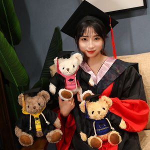 JOJO CASTLE 26cm Graduation Soft Toy New Graduation Teddy Bear 毕业玩偶 26cm Kawaii Doctor Bear Plush Toy Soft Stuffed Teddy Bears Plushies Doll Party Decor Student Graduation Gifts Souvenir Gifts for Children