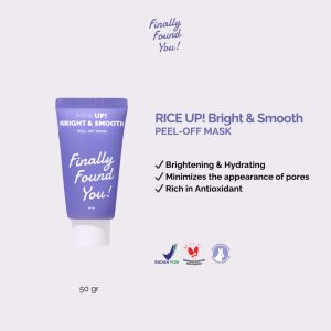 FINALLY FOUND YOU! FFY RICE UP! Bright & Smooth PEEL-OFF MASK 50gr - Menghidrasi dan Mencerahkan Wajah