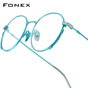 FONEX Titanium Glasses Frame Women Luxury Brand Design Retro Vintage Round Eyeglasses Men Ultralight Japanese High-Quality Custom Optical Eyewear 85719