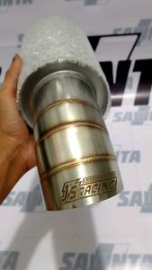 Knalpot Mobil JS Racing Ujung Stainles Ngebas Kering Gahar