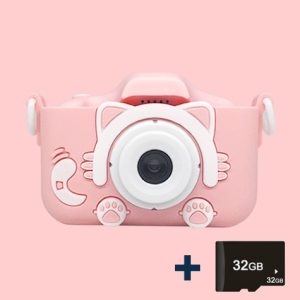 Metalica Kamera Anak Mini Digital Mini Camera For Kids Camera Foto Video 1080p WKA1 ,32G SD card