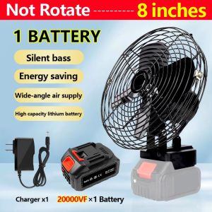 【2×40000mAh】 Cordless 8 inch Portable Rechargeable Fan High Power Outdoor Desktop Cooling Fans Adjustable Cordless Fan
