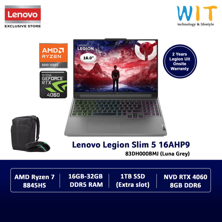 Lenovo Legion Slim 16AHP9 83DH000BMJ (AMD Ryzen 8845HS/16GB
