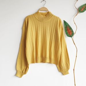 PAKAIAN WANITA JOVANKA RAJUT OVERSIZE / TURTLENECK KNITWEAR ARSYILLA PUFFY / RAJUT ATSAN WANITA | SWEATER RAJUT WANITA LENGAN BALON KERAH TURTLENECK