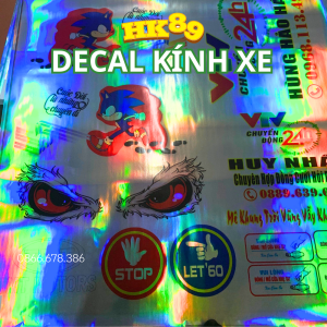 Đôi tem xe Lets Go - Stop dán sau xe tải - Tem xe biển báo (SL: 1 đôi)