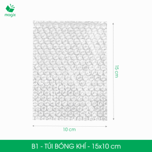 B1 - 15x10 cm - 50 Túi bóng khí chống sốc đóng hàng - Túi gói hàng bọc chống sốc xốp chống sốc