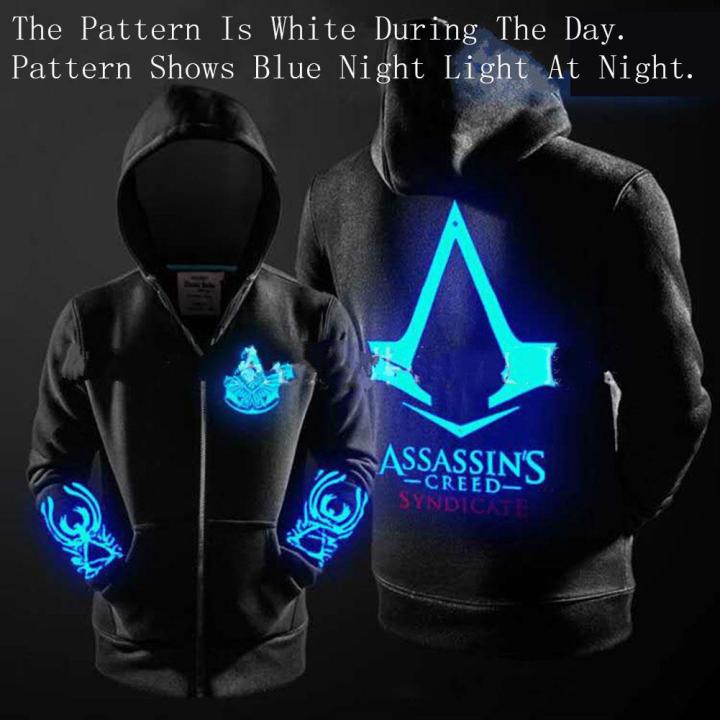 Fleece ASSASSINS CREED Luminous Outfit Sweatshirt Hoodies Jacket Lazada PH