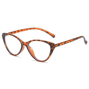 Unyiel - Kacamata Korea Wanita Kacamata Anti Radiasi Retro Wanita Fashion Cat Eye Eyeglasses hitam pria Eyewear