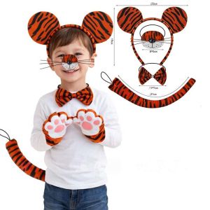 Kids Mixed‑Animal Costume Set - Soft Comfortable Cute Fun For Occasions - Suitable For 3-10 Years Old - Headband Skirt Tail Bow Gloves - Full Set Options - Ready Stock Malaysia Fast Shipping