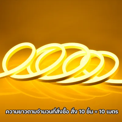 LED Neon flex 220V ขนาด 6x12มม.1m.ไฟนีออนดัด กันน้ำ นีออนเฟลกซ์ ดัดอักษรป้ายไฟ ตัดได้ ทำรูปทรงต่างๆไฟประดับตกแต่ง