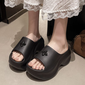 Free Shipping Thick-Soled 8Cm Height-Increasing Slippers For Women Made Of EVA Material Suitable For Summer Wear Fashionable Versatile And Non-Slip Designed For Petite Women