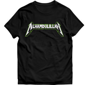 MiddleNight T-Shirt Distro Kaos Atasan Kaos ALHAMDULILlAH bahan 24s