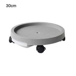 Plant Flower Pot Rack Planter Caddies Round Caster Mobile For Gardens 14inch White Garden Stand With Wheels Thickened Tray