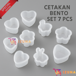 IZ - H15 1 Paket Isi 7 Pcs Cetakan Nasi Bento Karakter | Set Kartun 7 Pcs |Cetakan Bento Kartun Lucu | Set Isi 7 Pcs