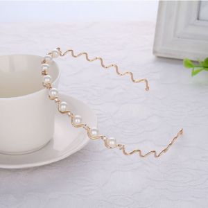 Bando Korea Mutiara Premium / Bando Perempuan Motif Pearl Mutiara / Headband Bando Wanita Dengan Hiasan Mutiara