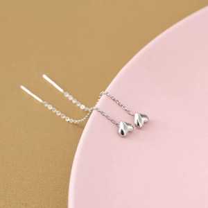 Anting wanita juntai panjang 5cm anting harian wanita motif love juntai titanium anti karat tidak luntur anting import premium quality