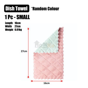Towel Microfiber Dish Washing Cloth Kain Lap Dapur Kain Lap Meja Tuala Dapur Murah Serap Air 1pc