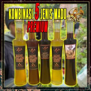 [FadliMaliki] Set Kombinasi 5 Jenis Madu Premium Liar Raw Honey - 5 Botol