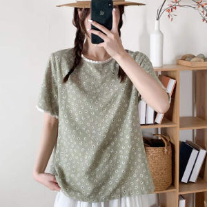 QXshop ปังไม่ไหว🎉เสื้อแฟชั่นหญิงเสื้อคอกลมแขนสั้นผ้าบางเบาใส่สบายสุดๆจะใส่เที่ยใส่ทำงานก้อเริ่สงานดีงานปังมาก💥