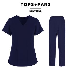 Genuine Product Guarantee[Embroidery]SK Dental Surgical Scrubs Suit Nurse Uniform Clinic DoctorGrooming Spa Work Scrub
