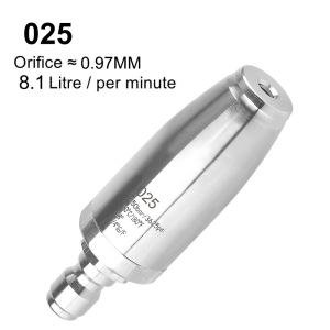 MILDPETAL Rotating Turbo Nozzle Stainless Steel 1/4 Quick Connect Spray Head Portable 3625 PSI Pressure Washer Tips for Pressure Washer
