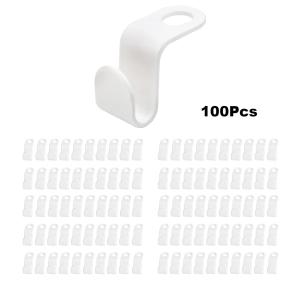 100 Pcs Pengait Sambungan Hanger Kait Yang Dapat Ditumpuk Multifungsi Gantungan Baju Hook Penghemat Ruang