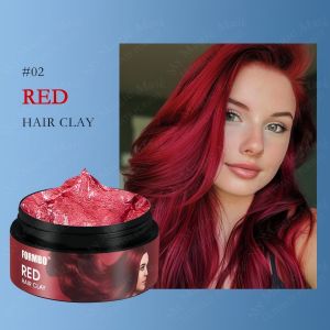 Hairdressing Clay One-Time Hair Dyeing Easy To Color Hair Fragrance Fluffy Skin Color Popular Color Long-Lasting Hair Styling Role-Playing Party Men Women Diy Hairstyle Mud Molding Paste Wax Temporary Hair Color 100g