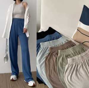 Celana Kulot Knit Kiyora Celana Panjang Highwaist