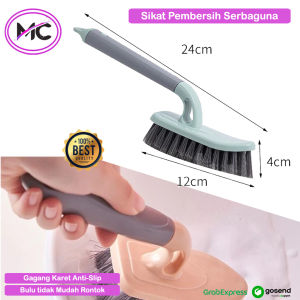 Sikat Kamar Mandi Pegangan Karet Handle Panjang Sikat Pembersih Serbaguna Lantai Dinding WC Toilet SIkat Cuci Baju Pakaian Sepatu Alat Dapur Lainnya
