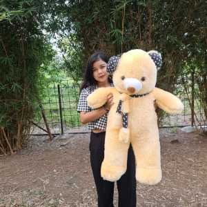 Boneka beruang besar / Tedy Bear Topi Shall Jumbo uk 90cm