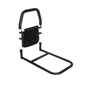 Safety Bed bar Adjustable Height Safe Standing Aid For Elderly Pregnant Women Bed Rails for Elderly Adults Adjustable Bed Assist Bar for Seniors Medical Bed Safety Rail with Storage Bag and Fixing Strap Portable Bed Cane Black