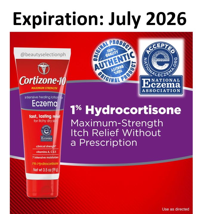 Cortizone 10 Maximum Strength Intensive Healing Lotion For Eczema 1 Hydrocortisone 35 Oz 4291