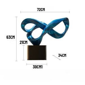 FFBH Modern Abstract Ornament Sculptures Interior Opulent Home Statues Mobius Strip Model Resort Villa Lobby Decoration Crafts K7M2P